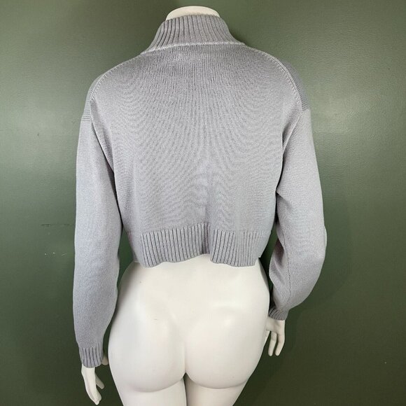 Sunday Best XX2 Organic Cotton Cashmere Blend Mock Neck Boxy Cropped Sweater - Picture 5 of 13